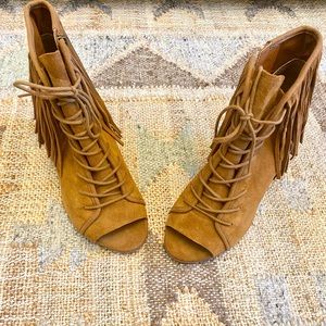 Steve Madden Suede Tassel Booties